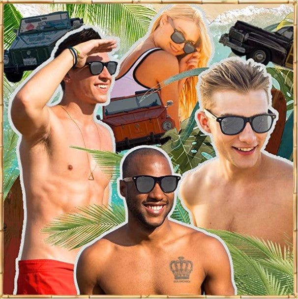 Zebra Wood Polarized Sunglasses with Silver Lens